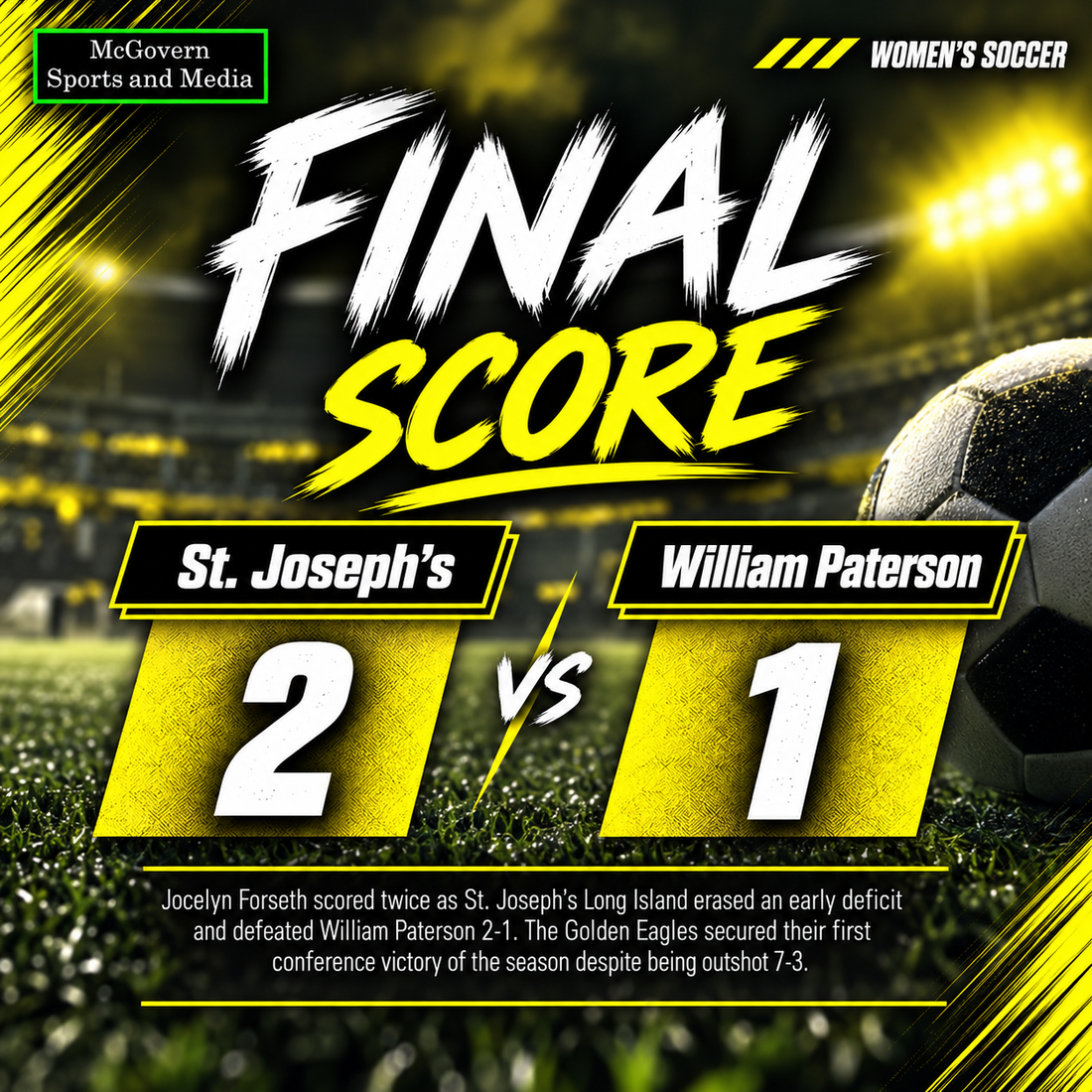St. Joseph's Rallies back to Defeat William Paterson