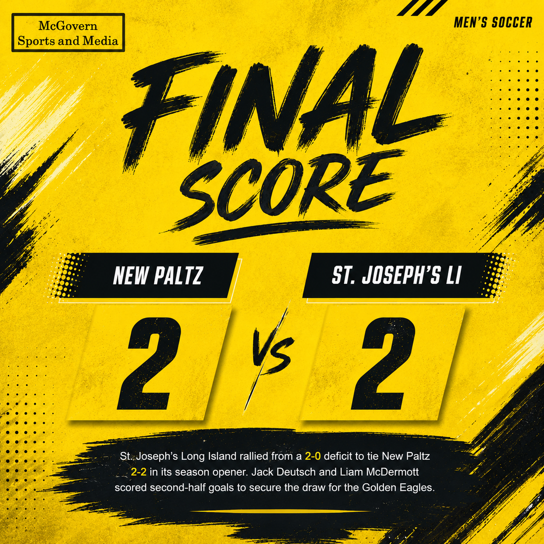 St. Joseph's vs New Paltz ends in a draw