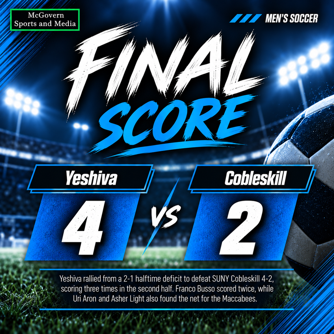 Yeshiva Rallies Back to Defeat Cobleskill