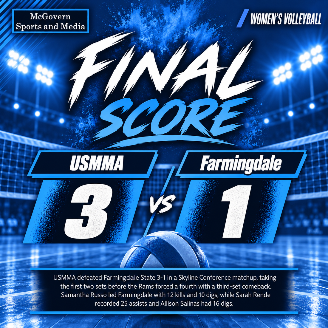 USMMA Defeated Farmingdale