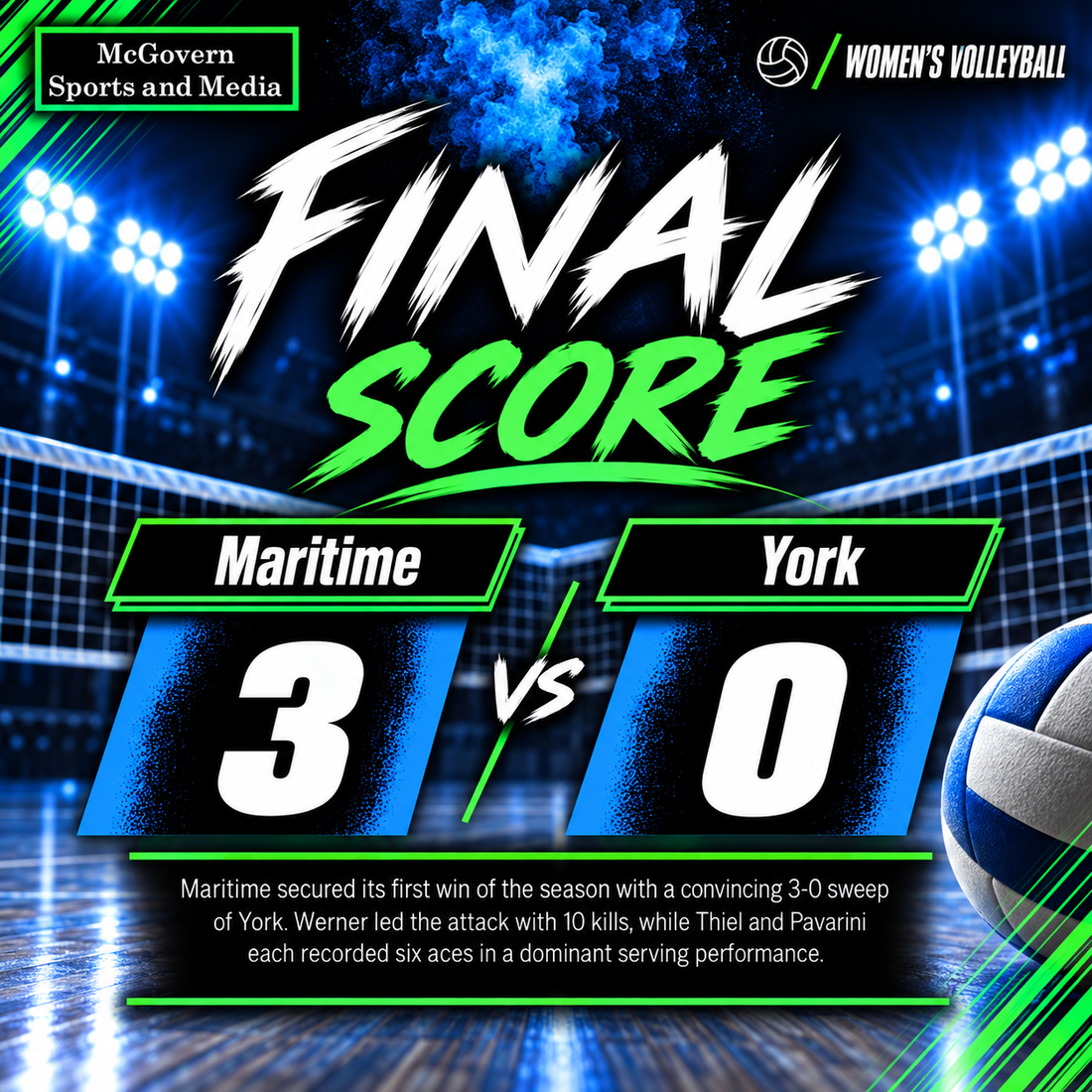 Maritime Defeated York to pick up first win