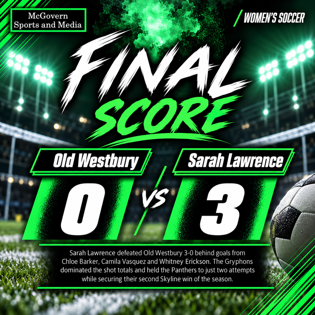Sarah Lawrence Defeated Old Westbury