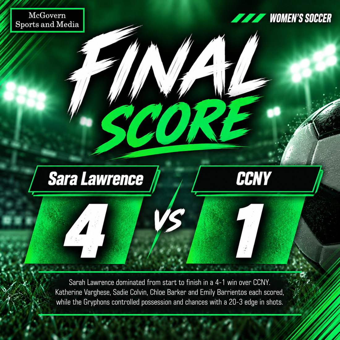 Sarah Lawrence Wins Over CCNY
