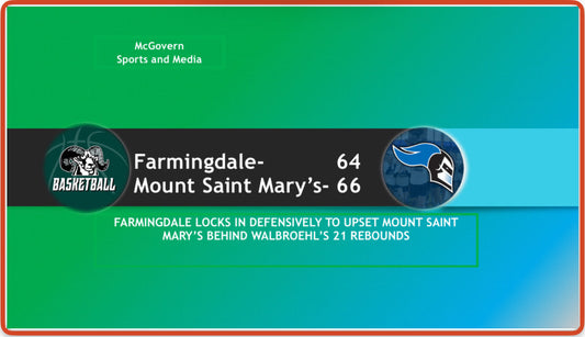 FARMINGDALE UPSETS MOUNT SAINT MARY'S