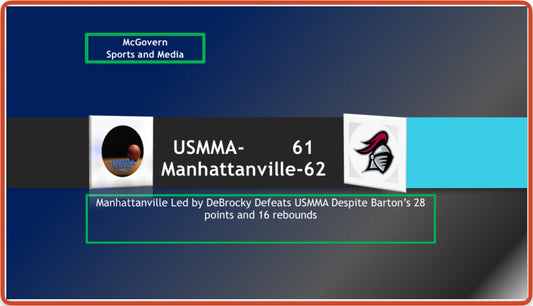 Manhattanville edges out USMMA 62-61