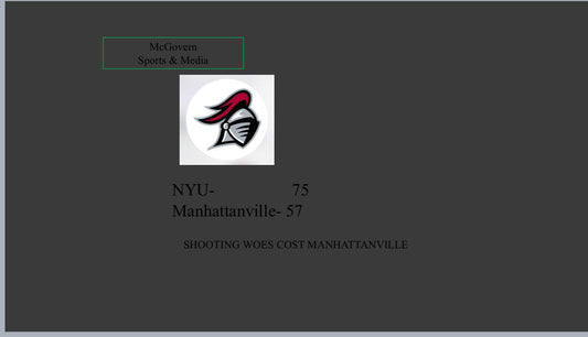 Manhattanville stumbles against NYU