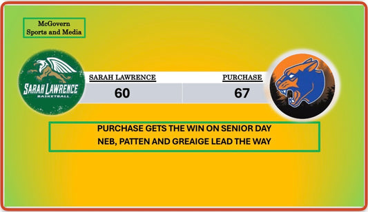 PURCHASE GETS THE WIN OVER SARAH LAWRENCE ON SENIOR DAY