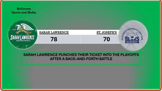 SARAH LAWRENCE PUNCHES THEIR TICKET TO THE PLAYOFFS