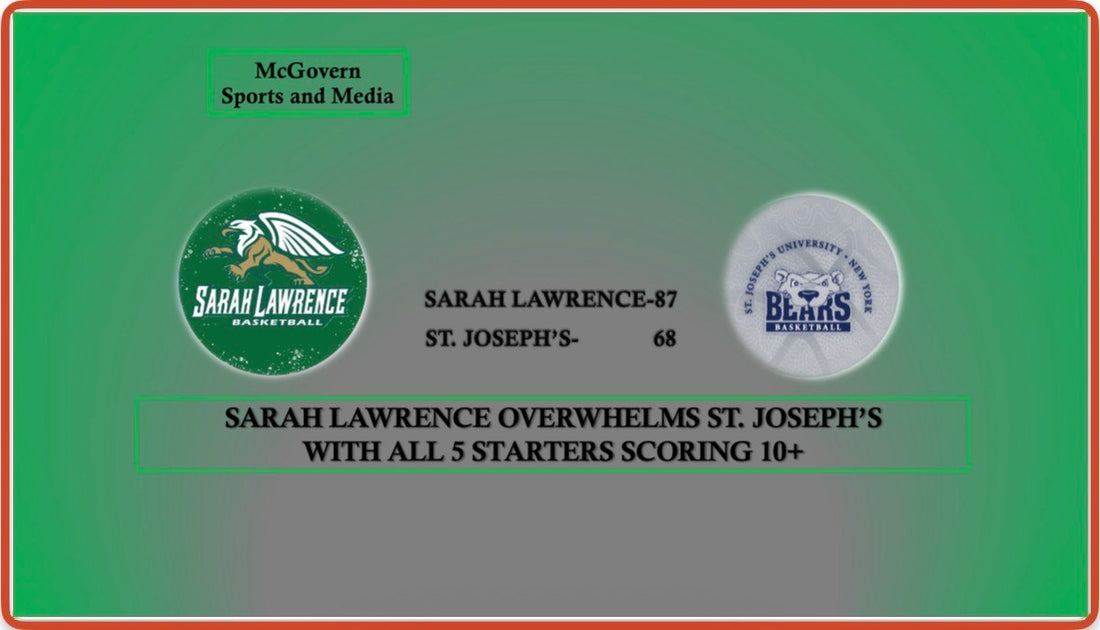 Sarah Lawrence Overwhelms St. Joseph's