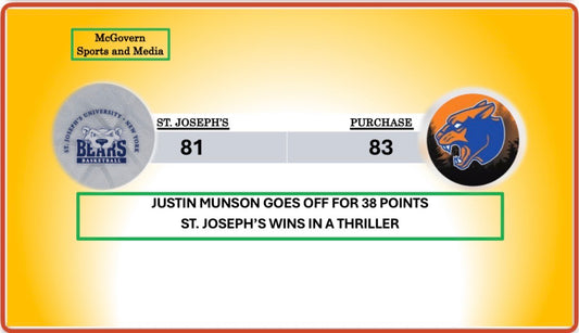 ST. JOSEPH'S WINS IN A THRILLER AGAINST PURCHASE