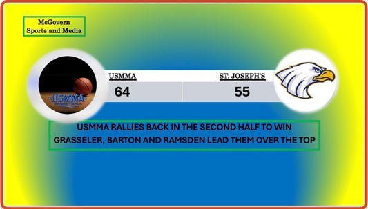 USMMA COMES BACK TO DEFEAT ST. JOSEPH'S
