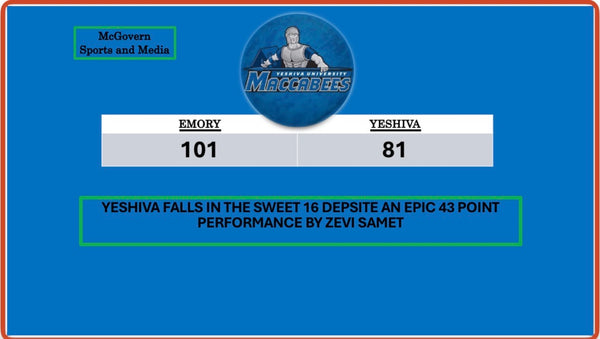 YESHIVA'S HISTORIC SEASON COMES TO AN END
