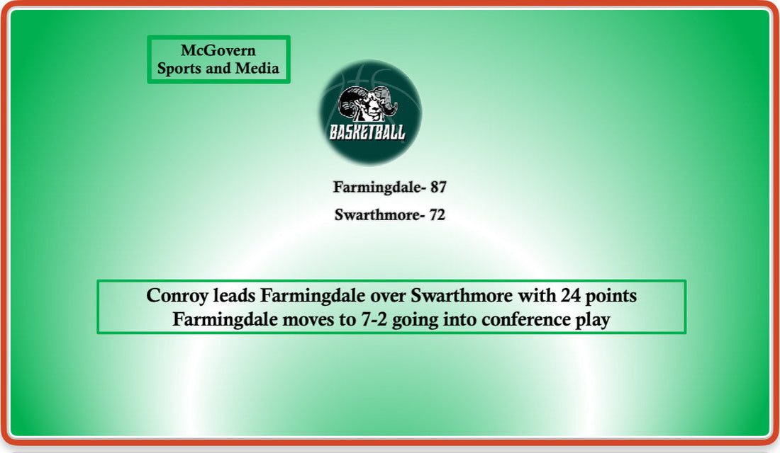 Farmingdale Defeats Swarthmore Behind Conroy's Stellar Game