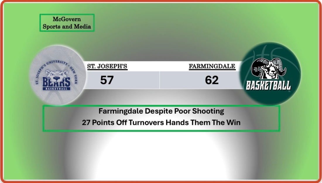 Farmingdale Defeated St. Joseph's 62-57
