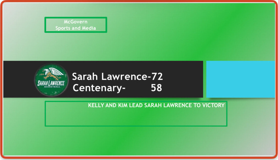 Sarah Lawrence Defeats Centenary behind Kelly and Kims performance's