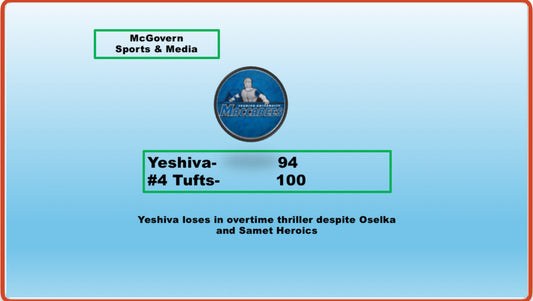 Yeshiva loses to #4 Tufts in OT Nail Bitter