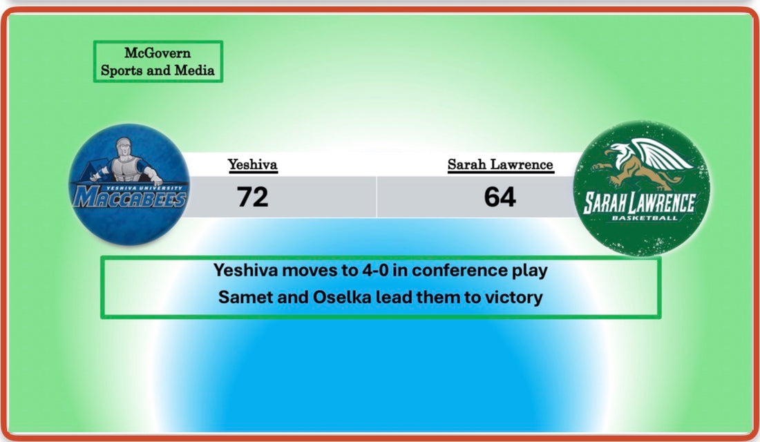 Yeshiva holds off Sarah Lawrence