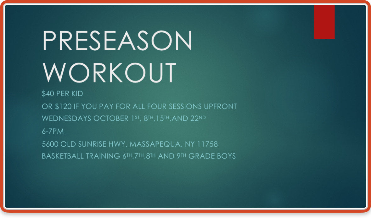 PRESEASON BASKETBALL WORKOUT